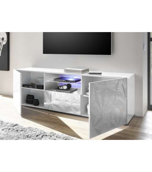 LUTHER TV-meubel 2 deuren 1 lade wit 181x57 cm