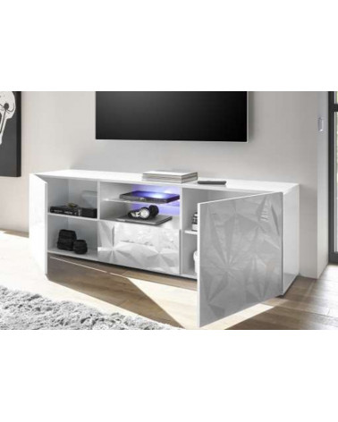 LUTHER TV-meubel 2 deuren 1 lade wit 181x57 cm