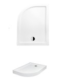 Receveur de douche SATURN asymétrique côté droit 100x80 cm et 120x90 cm blanc
