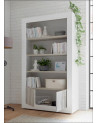 Bibliothéque SAMANTHA 2 portes 3 étageres 110x191 cm