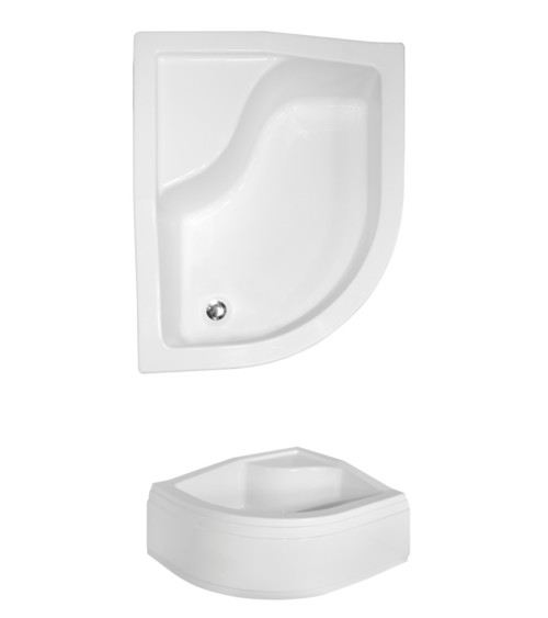 Receveur de douche MAXY asymétrique côté droit 100x80 cm et 120x85 cm blanc