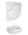 Receveur de douche MAXY asymétrique côté droit 100x80 cm et 120x85 cm blanc