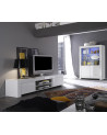 Meuble tv LAZARRO 2 niches 2 portes 140 cm 
