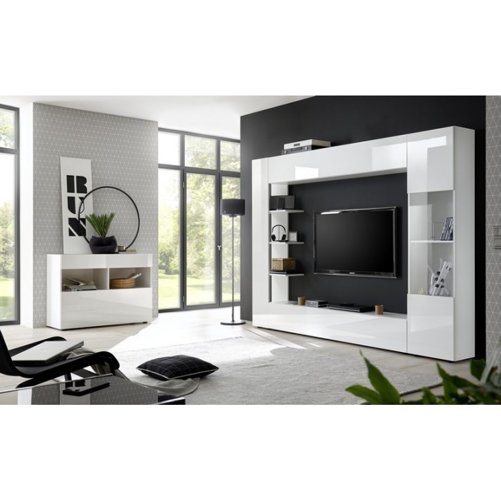 SOPRANO wit tv-meubel 295 cm
