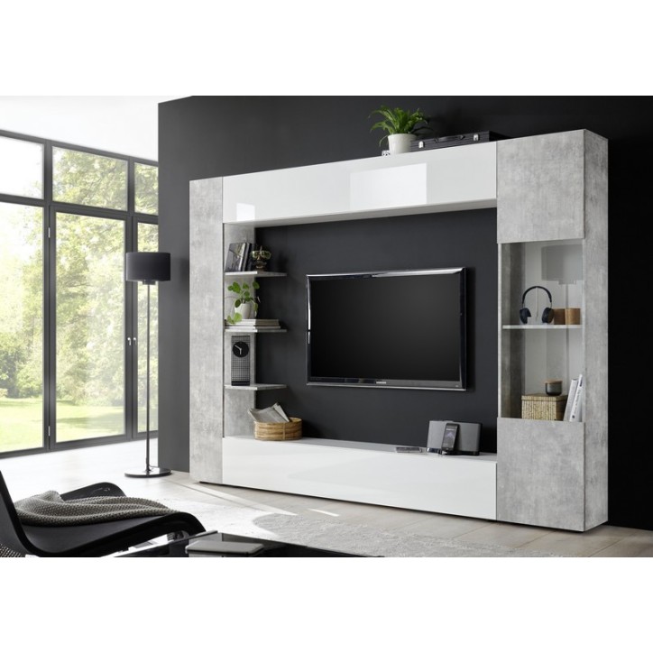 SOPRANO betoninen TV-yksikkö 295 cm