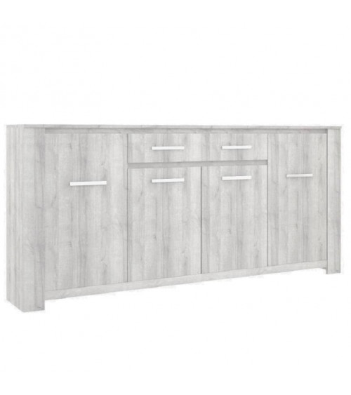 Aparador 4 puertas y 2 cajones JORK gris cerusano 220 cm