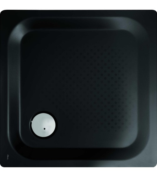 Receveur de douche acier émaillé SLIM 100x100x3 cm NOIR