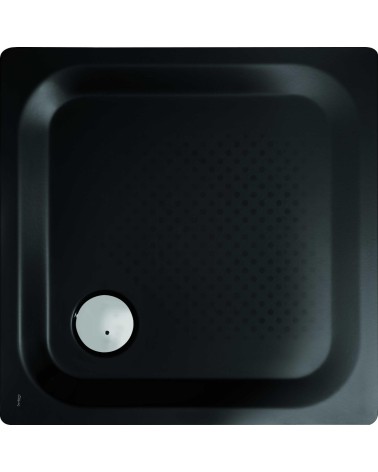 Receveur de douche acier émaillé SLIM 100x100x3 cm NOIR