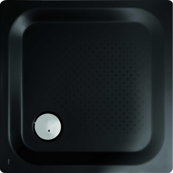 Receveur de douche acier émaillé SLIM 100x100x3 cm NOIR Receveur de douche acier émaillé SLIM 100x100x3 cm NOIR