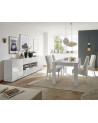 Buffet MIREL Blanc 2 portes 4 tiroirs