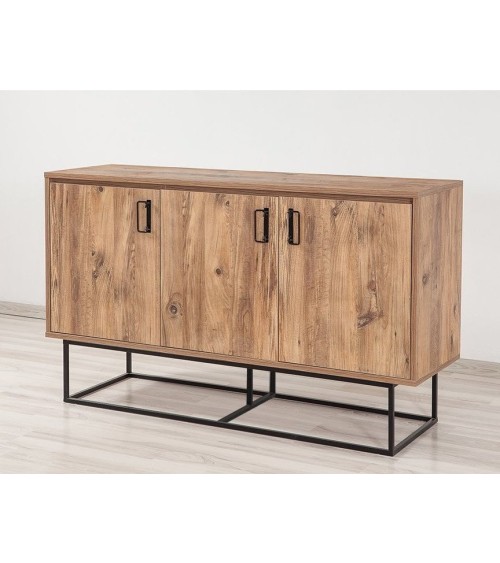 Buffet QUANTUM 3 portes 140 cm chêne