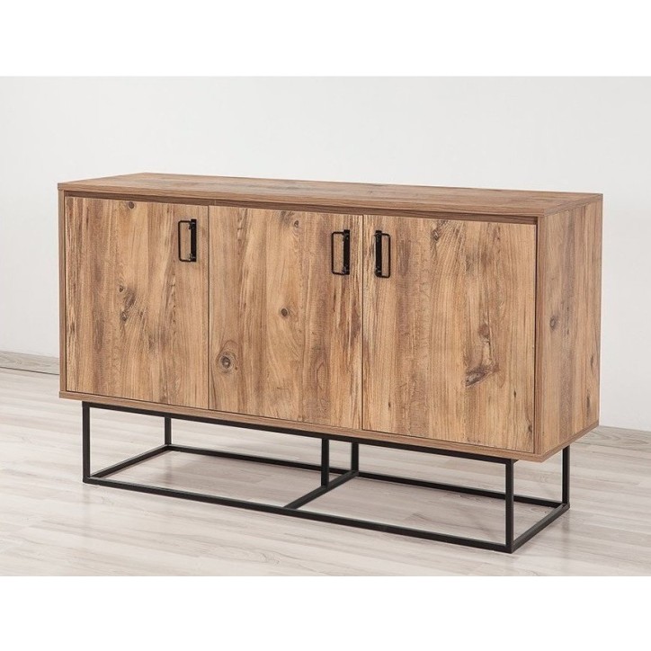 Buffet QUANTUM 3 portes 140 cm chêne