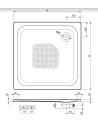 Receveur de douche acier émaillé SLIM 100x100x3 cm NOIR