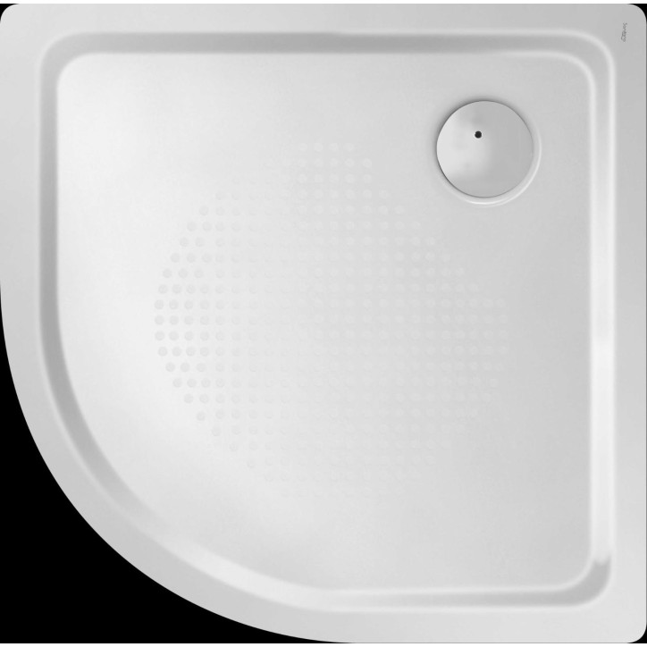 Receveur de douche acier émaillé SLIM 1/4 rond 90x90 cm blanc