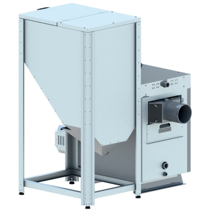 Pellettikattila mini 15 kW ja pellettisäiliö