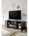 Meuble TV MIREL anthracite 2 portes 1 tiroir