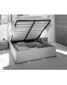 Chambre complète AMALTI blanc et chêne  lit 160x200 cm avec coffre de rangement 