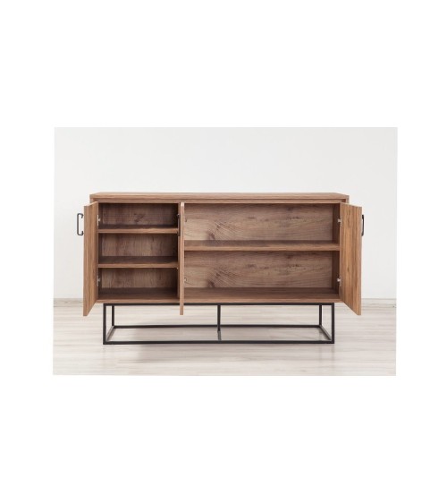 Buffet QUANTUM 3 portes 140 cm chêne