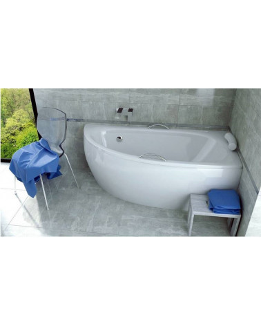 Bañera esquinera MARINA, con faldón, ángulo derecho