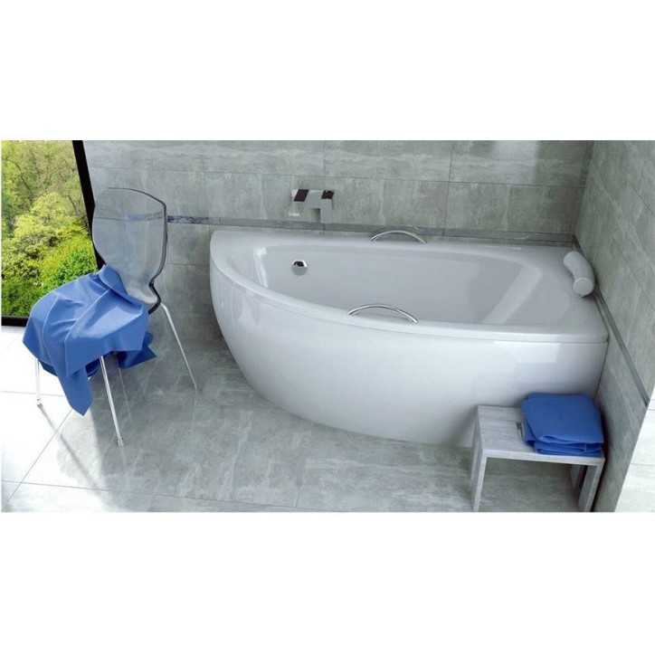 Bañera esquinera MARINA, con faldón, ángulo derecho