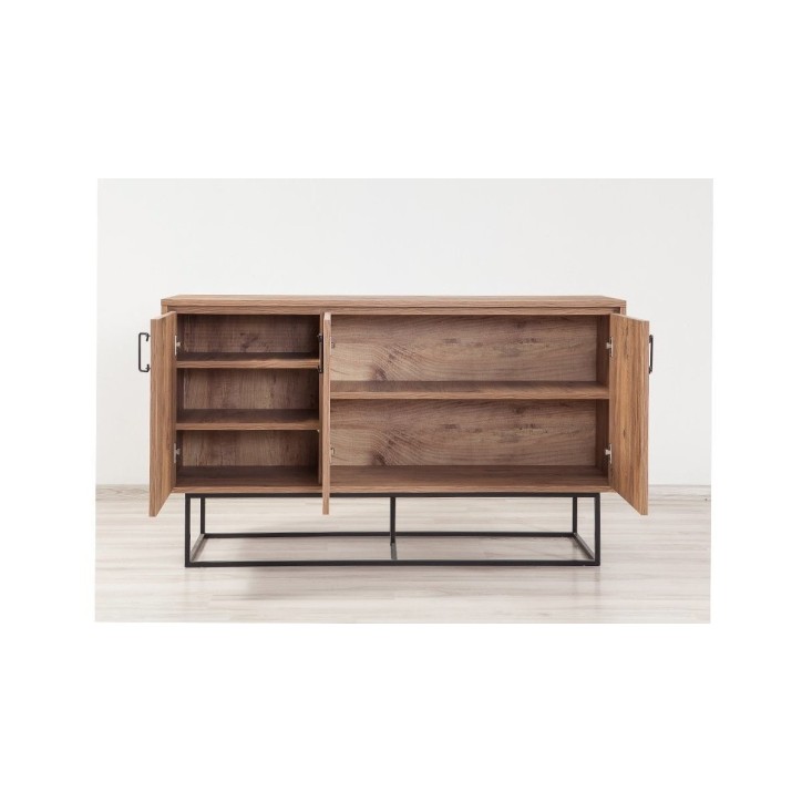 Buffet QUANTUM 3 portes 140 cm chêne