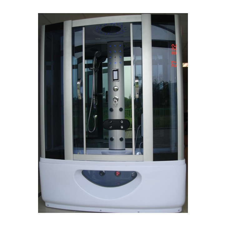 SARA combinazione vasca e doccia con bagno turco e idromassaggio 145x85x220 cm
