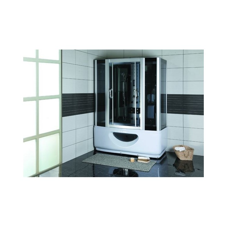 Combinação de banheira e duche SARA com banho de vapor e hidromassagem 145x85x220 cm Combinação de banheira e duche SARA com banho de vapor e hidromassagem 145x85x220 cm