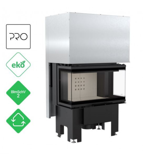 Inzethaard hout 3 glaszijden, schuifdeur, 7 kW NOLWENN