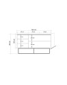 Buffet QUANTUM 3 portes 140 cm chêne