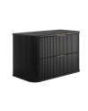 Meuble de salle de bain sous vasque avec colonne - Elégance Noir