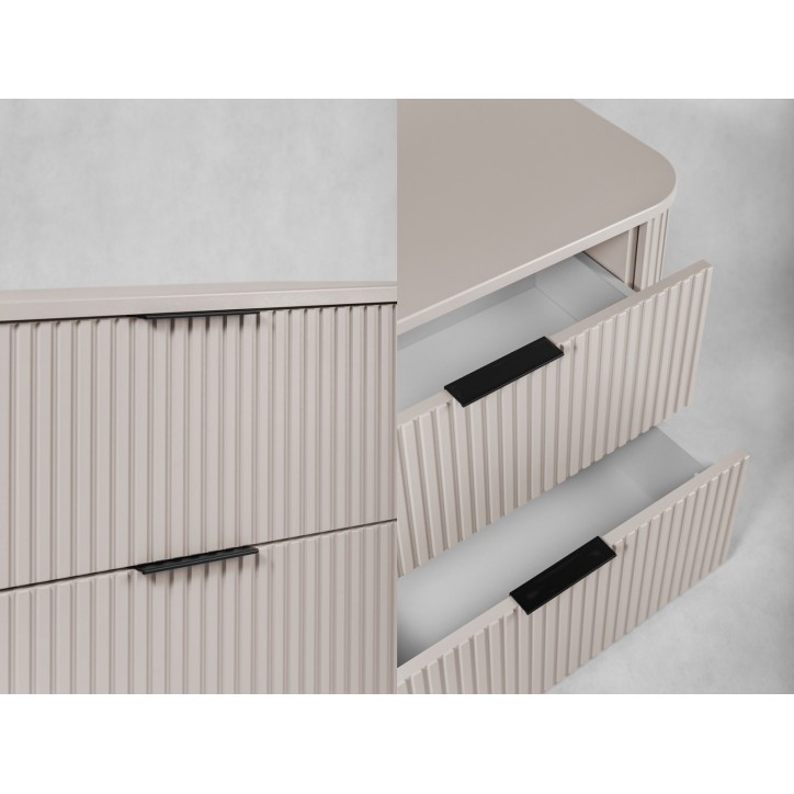 Meuble de salle de bain sous vasque avec colonne - Elégance Crème