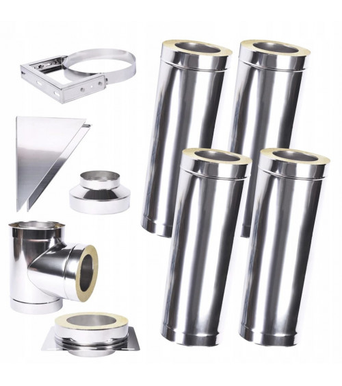 Kit conduit isolé en extérieur - 4m  Ø 130mm