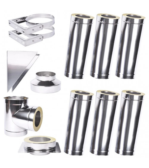 Kit conduit isolé en extérieur - 4m  Ø 130mm