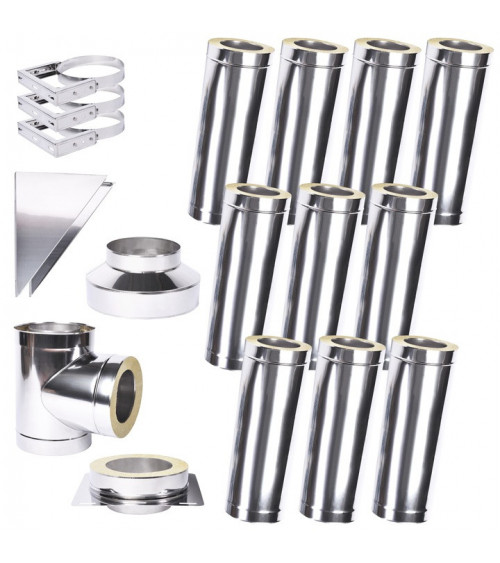 Kit conduit isolé 10m  Ø 130mm épaisseur 1 mm