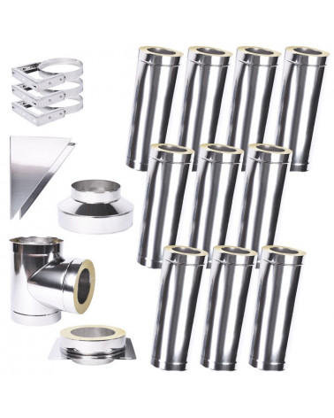 Kit conduit isolé 10m  Ø 130mm épaisseur 1 mm