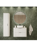 Meuble de salle de bain sous vasque avec colonne - Elégance Blanc