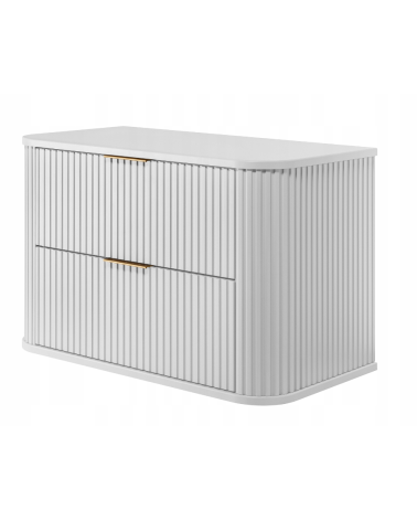 Meuble de salle de bain sous vasque avec colonne - Elégance Blanc