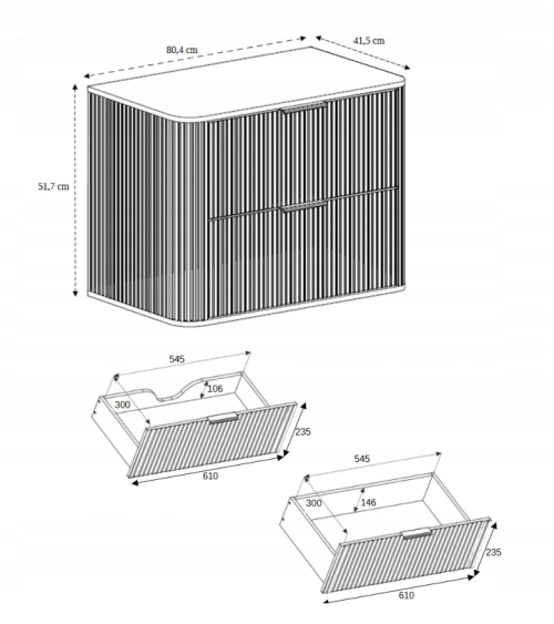 Meuble de salle de bain sous vasque avec colonne - Elégance Blanc