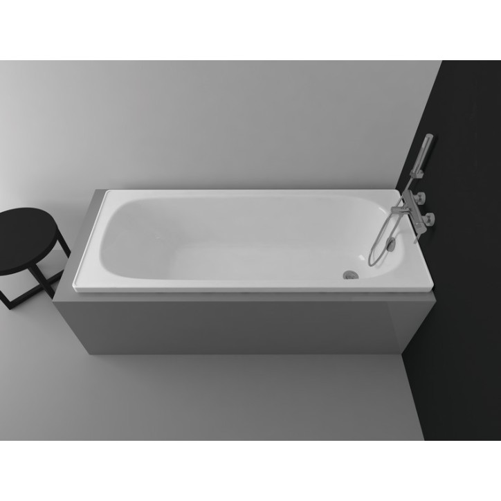 ALVERANA vasca da bagno incassata 120/130/140/150/160/170x70 cm, in acciaio smaltato