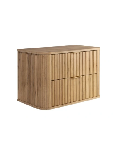 Meuble Elégance sous vasque avec colonne - Elégence en chêne artisanal doré