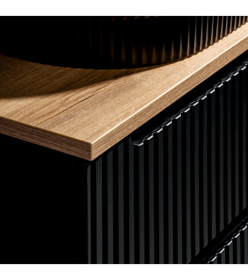 Ensemble de salle de bain NOVA NOIR - 1 vasque, 1 colonne