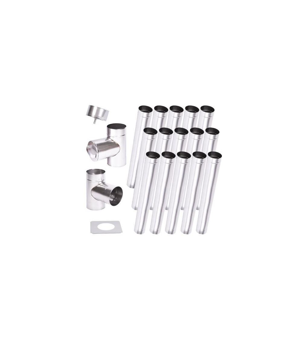 Kit canna fumaria 15 m a parete singola Ø 130/160/180/200 mm