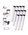 11 m kit canna fumaria monoparete Ø 100/120/ 130/150/160/180/200 mm