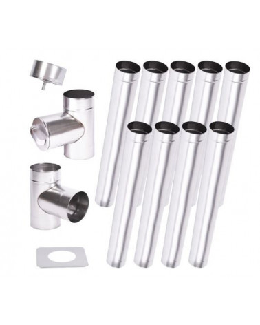 9 m Ø 130/160/180/200 mm kit canna fumaria monoparete