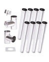 Kit 8 m di canna fumaria monoparete Ø 100/120/130/150/160/180/200 mm