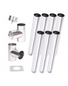 7 m kit canna fumaria monoparete Ø 100/120/130/150/160/180/200 mm