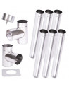 Kit conduit cheminée simple paroi de 6 m Ø 130/160/180/200 mm