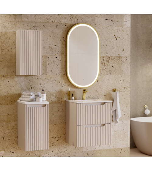 Ensemble de salle de bain NOVA CASHMERE - 1 vasque, 1 colonne
