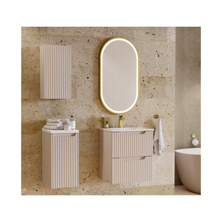 Ensemble de salle de bain NOVA CASHMERE - 1 vasque, 1 colonne