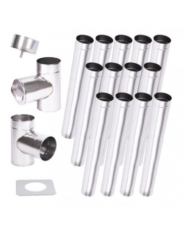 13 m Ø 130/160/180/200 mm kit canna fumaria monoparete